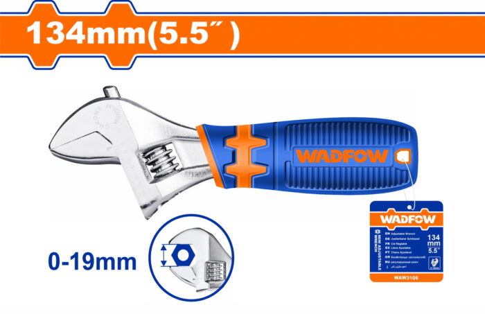 WADFOW Mini adjustable wrench 5.5" (WAW3106) - Image 1
