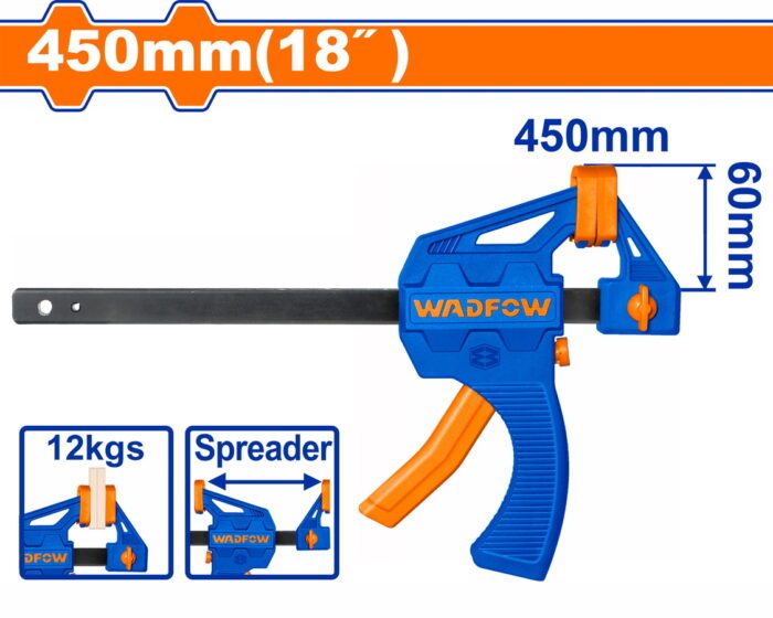 WADFOW Quick bar clamps 18" / 60X450mm (WCP4318) - Image 1