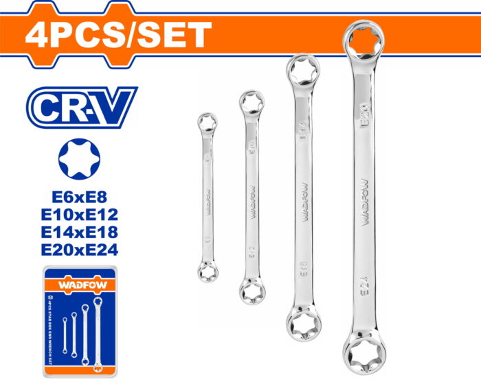 WADFOW 4 Pcs Star box end wrench set (WFR2404) - Image 1