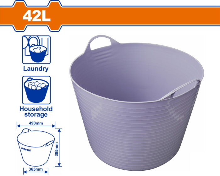 WADFOW Plastic flexible tub 42Lit (WFT1142) - Image 1