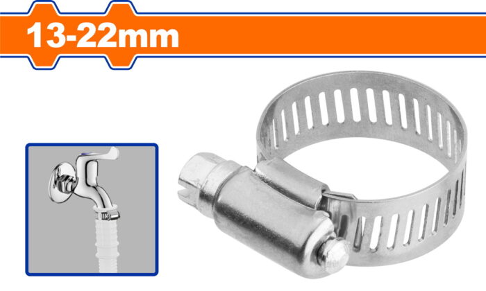WHU1904 WADFOW American type hose clamp 13-22mm 50pcs (WHU1904) - Image 1