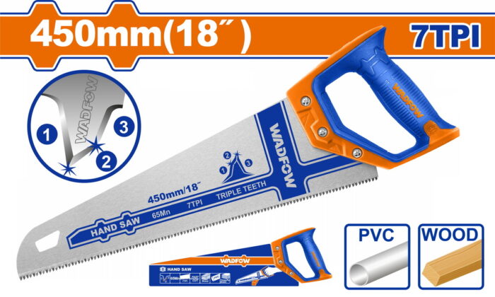 WADFOW Hand saw 450mm (WHW8G18) - Image 1