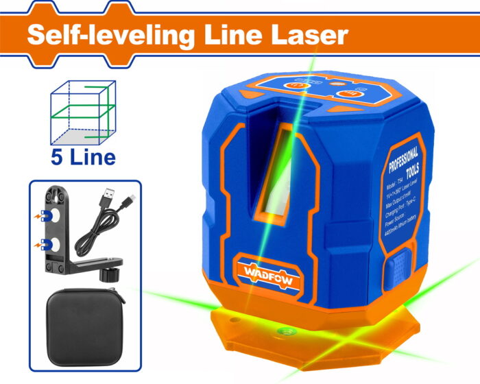 WLE1M05 WADFOW Self-leveling line laser Green laser beams (WLE1M05) - Image 1