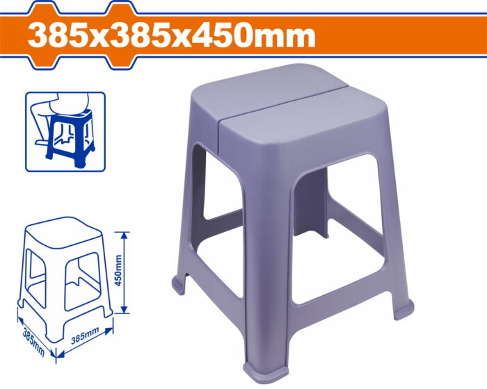 WADFOW Plastic stool 385X385X450mm (WPZ1345) - Image 1