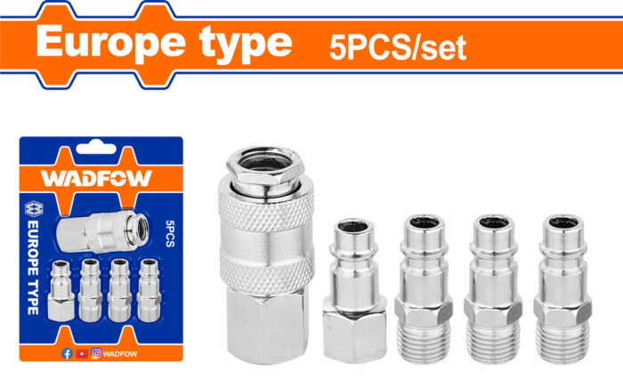WADFOW 5 Pcs quick coupler set 1/4" (WQP3670) - Image 1