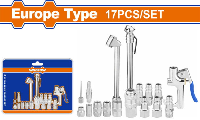 WQP9420 WADFOW 17 Pcs air blow gun set 1/4" (WQP9420) - Image 1