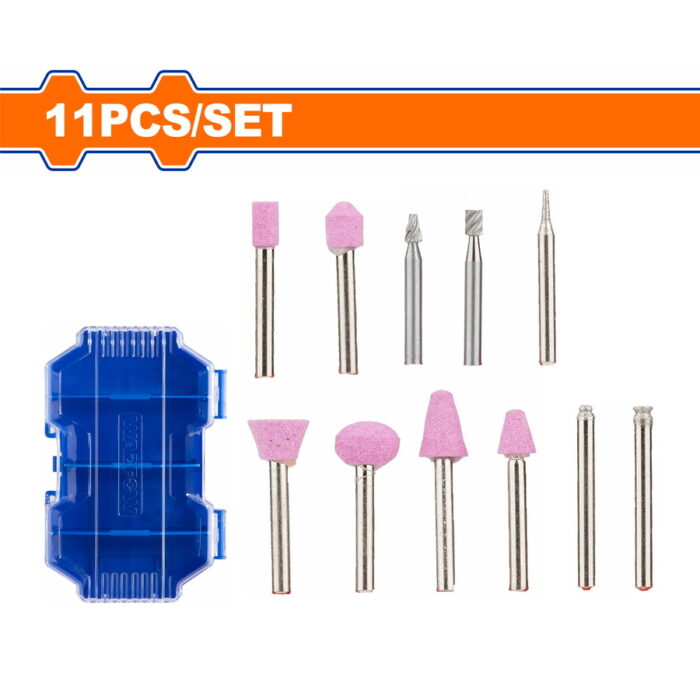 WADFOW Carving  working set for mini drill 11pcs (WRR2011) - Image 1