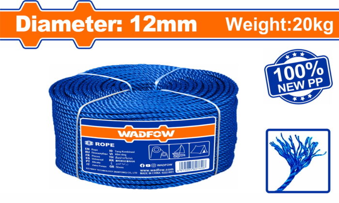 WRZ2312 WADFOW rope ΡΡ 12mm / 320m / 20Kg (WRZ2312) - Image 1