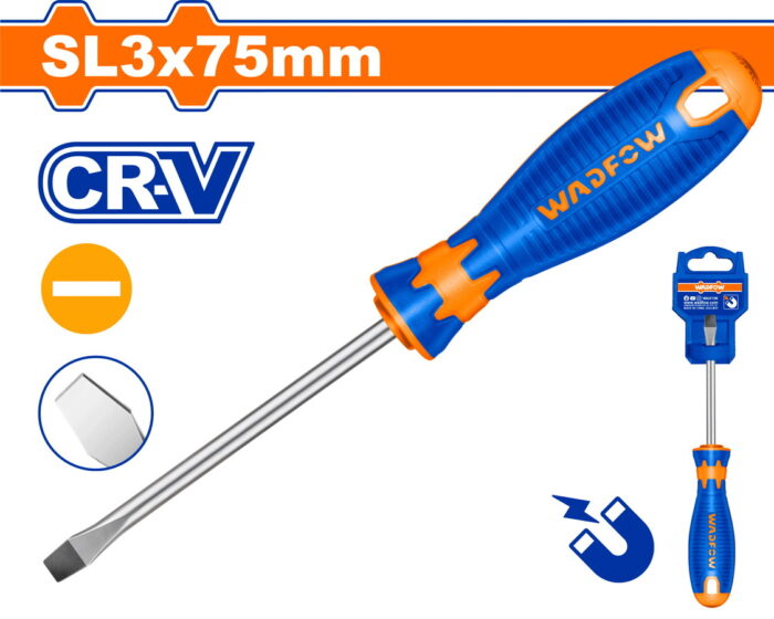 WADFOW Slotted screwdriver SL3 X 75mm (WSD1233) - Image 1