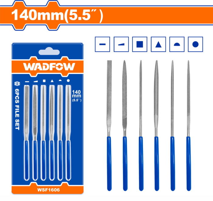 WADFOW 6 Pcs file set (WSF1606) - Image 1