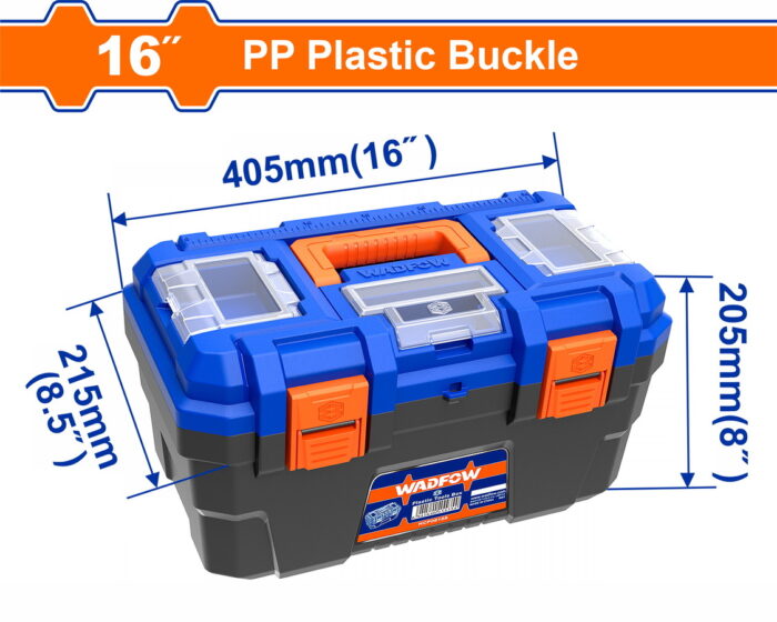WADFOW 16" Plastic Tool Box (WTB1316) - Image 1