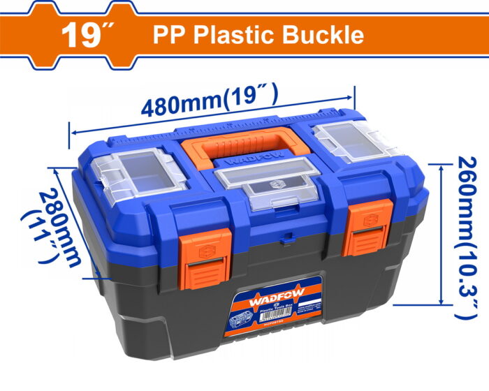 WADFOW 19" Plastic Tool Box (WTB1319) - Image 1