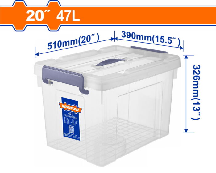WTB2350 WADFOW Plastic storage box 20" / 47Lit (WTB2350) - Image 1