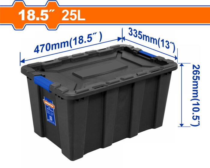 WADFOW Plastic storage container 18.5" / 25Lit (WTB3325) - Image 1