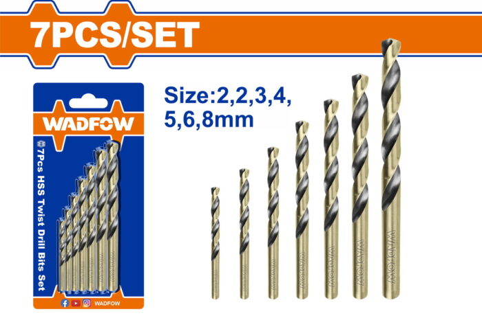 WADFOW 7 Pcs  HSS twist drill bits set (WTD3K01) - Image 1