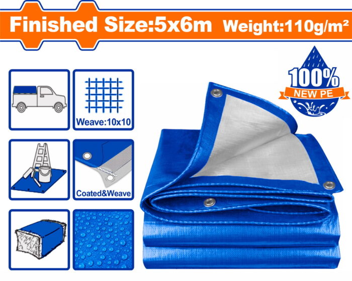 WADFOW Tarp 110gr/m2 5X6m (WTQ1856) - Image 1