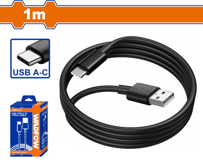 WADFOW USB type-A to type-C cable 1m (WUB1501) - Image 1