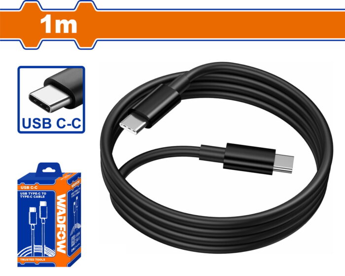 WADFOW USB type-C to type-C cable 1m (WUB1502) - Image 1