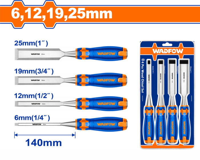 WADFOW 4 Pcs wood chisel set (WWC2204) - Image 1