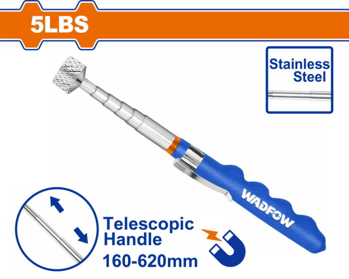WME1605 WADFOW Magnetic telescopic pick up tool 160 - 620mm / 5LBS (WME1605) - Image 1